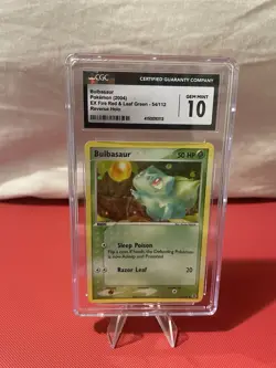 [CGC 10 GEM MINT] 2004 Pokemon Ex Fire Red Leaf Green Bulbasaur Reverse Holo#54 - Image 1
