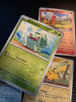 Pokemon 151 Costco Cosmo Foil Promo Set - Bulbasaur Charmander Squirtle Pikachu - Image 2