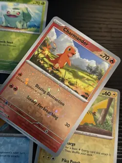 Pokemon 151 Costco Cosmo Foil Promo Set - Bulbasaur Charmander Squirtle Pikachu - Image 3