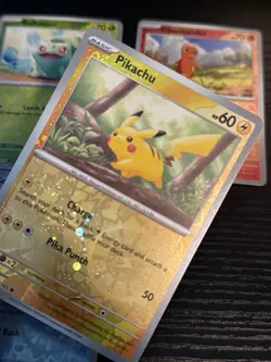 Pokemon 151 Costco Cosmo Foil Promo Set - Bulbasaur Charmander Squirtle Pikachu - Image 5