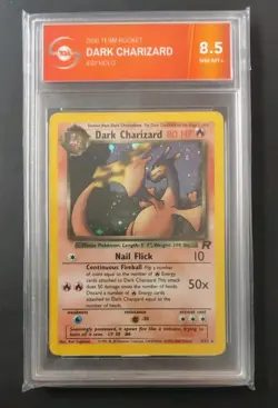 Pokemon TCG, Dark Charizard 4/82, Team Rocket Holo, 2000 Vintage, TGA grade 8.5 - Image 1