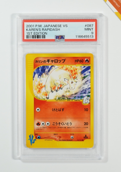 Pokemon PSA 9 Karen's Rapidash #087 1st Ed Pokemon VS 2001 Japanese - Image 1