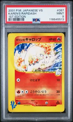 Pokemon PSA 9 Karen's Rapidash #087 1st Ed Pokemon VS 2001 Japanese - Image 2
