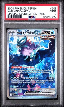 Pokemon Temporal Forces - WALKING WAKE EX SPECIAL ILLUSTRATION 205/162 - PSA 9 - Image 1