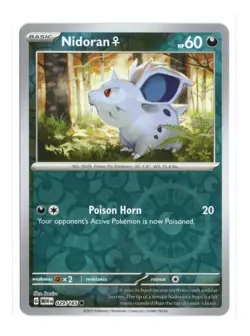 Pokemon Nidoran 029/165 Scarlet & Violet 151 Reverse Holo Common NM 2023 - Image 1