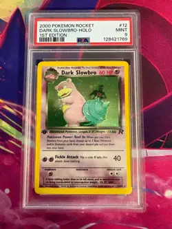 Dark Slowbro 12/82 1st Team Rocket Holo English PSA Graded 9 Pokemon TCG - Image 1