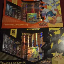 Pokemon TCG- Reshiram & Charizard/Pikachu & Zekrom GX Tag Team Boxes-2021 Sealed - Image 1