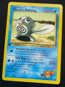 Pokemon TCG Misty's Poliwag Gym Heroes 87/132 Regular 1st Edition LP - Image 1