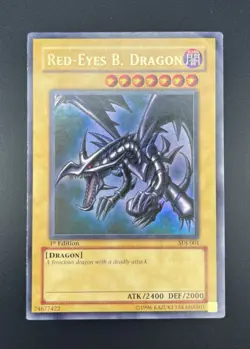 Yu-Gi-Oh! Red-Eyes B. Dragon 1st Edition SDJ-001 YuGiOh Starter Deck Joey - Image 1