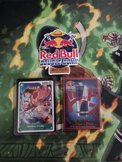 One Piece Red Bull Double Don Event Promo Don Set & Promo Stamped Monkey.D.Luffy - Image 2