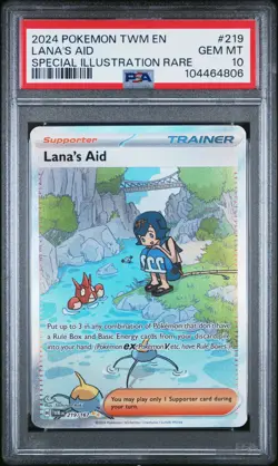 Pokemon Twilight Masquerade - LANA'S AID - SPECIAL ILLUSTRATION - 219/167 PSA 10 - Image 1