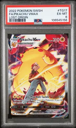 Pokemon Lost Origin - PIKACHU VMAX - TRAINER GALLERY - TG17/TG30 - PSA 6 - Image 1
