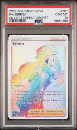 Pokemon SILVER TEMPEST - SERENA - SECRET RARE - 207/195 - PSA 10 - Image 1