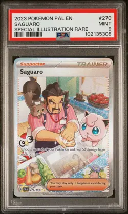 Pokemon Paldea Evolved - SAGUARO SPECIAL ILLUSTRATION RARE - 270/193 - PSA 9 - Image 1