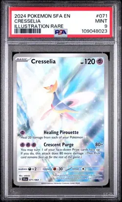 Pokemon Shrouded Fable - CRESSELIA - ILLUSTRATION RARE - 071/064 - PSA 9 - Image 1