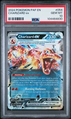 Pokemon Paldean Fates - CHARIZARD EX - DOUBLE RARE - 054/091 - PSA 10 - Image 1