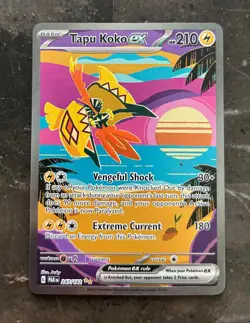 Pokemon Paradox Rift - LIGHT PLAY - TAPU KOKO EX SPECIAL ILLUSTRATION 247/182 LP - Image 1