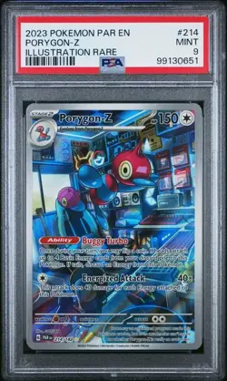 Pokemon Paradox Rift - PORYGON-Z - ILLUSTRATION RARE - 214/182 - PSA 9 - Image 1