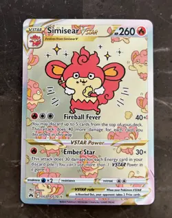 Pokemon Crown Zenith - VERY LIGHT PLAY - SIMISEAR VSTAR - GG37/GG70 - VLP - Image 1
