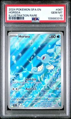 Pokemon Shrouded Fable ENGLISH - HORSEA - ILLUSTRATION RARE - 067/064 - PSA 10 - Image 1