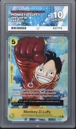 ONE PIECE OP07-109 ALTERNATE ART 500 YEARS IN THE FUTURE MONKEY D. LUFFY ACE 10 - Image 1