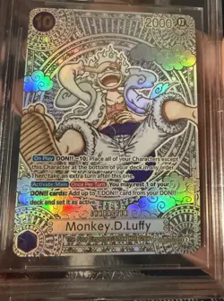 2025 ONE PIECE EN MONKEY D LUFFY 3RD ANNIVERSARY GOLD OP05-119 BGS 9.5 GEM MINT - Image 3