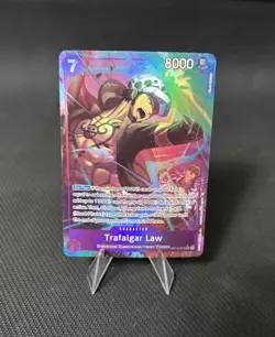 One Piece Trafalgar Law OP12-073 Alt Art SR Legacy of the Master English NM Foil - Image 1