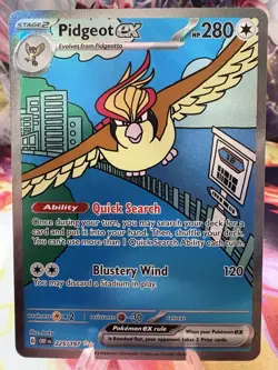 Pokemon Card Pidgeot EX 225/197SV03 Obsidian Flames Holo Rare Full Art - Image 2
