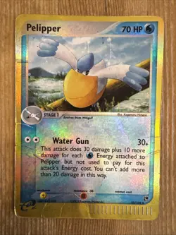 Pelipper 50/100 - EX Sandstorm - Reverse Holo - E-READER POKEMON CARD DAMAGED - Image 1