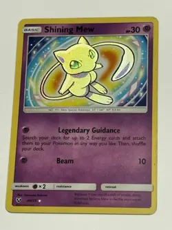 Pokemon TCG Shining Mew Holo Rare Card 40/73 Shining Legends good+ - Image 1