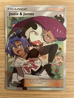 Pokemon TCG Jessie And James Full Art Trainer Card 68/68 Hidden Fates NM 002 - Image 1