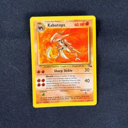 POKEMON FOSSIL KABUTOPS 24/62 LP RARE WOTC (1999) TCG VINTAGE CARD - Image 1