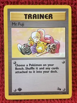 Mr. Fuji 58/62 Trainer Fossil 1st Edition Non-Holo Uncommon Pokemon Card NM+ - Image 1