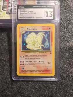 CGC 3.5 Very Good+ Ninetales 2000 Base Set 2 13/130 Holo Pokemon Card - Image 1