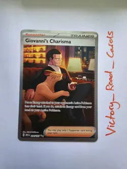 Pokemon Giovanni's Charisma Holo Card 204/165 Scarlet & Violet 151 - Image 1