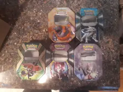 Pokemon Card Lot, 5 Tins Total Random Cards - Image 1