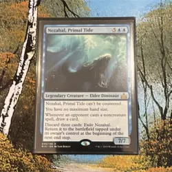 Magic: The Gathering Nezahal Primal Tide Legendary Rivals Rare Blue Foil 045/196 - Image 1