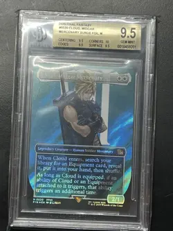 2025 MTG Final Fantasy Cloud Midgar Mercenary 0520 Borderless Surge Foil BGS 9.5 - Image 1