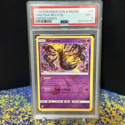POKEMON SUN & MOON: UNIFIED MINDS 86/236 GIRATINA - REVERSE HOLO PSA 9 POP 4 - Image 1
