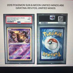 POKEMON SUN & MOON: UNIFIED MINDS 86/236 GIRATINA - REVERSE HOLO PSA 9 POP 4 - Image 2