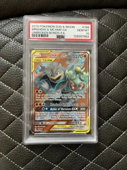 Pokemon Marshadow & Machamp GX 198/214 Sm-Unbroken Bonds PSA 10 Holo - Image 1