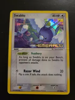 Pokemon TCG Card 2005 Emerald - Swablu 67/106 Holo - Image 1