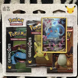 2016 Pokemon Portuguese Generations Factory Sealed Manaphy 3 Pack Blister - Image 1