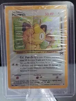 Pokemon Card TCG Meowth WOTC Black Star Promo Holo 10 Factory Sealed , NM - Image 1