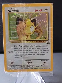 Pokemon Card TCG Meowth WOTC Black Star Promo Holo 10 Factory Sealed , NM - Image 4