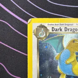 Pokemon TCG Dark Dragonite Holo Rare Card 1st Edition MP 5/82 - Image 3