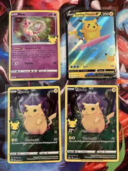 Pokemon Celebrations 25th Anniversary Cards Lot (Pikachu & Mew) - Image 1