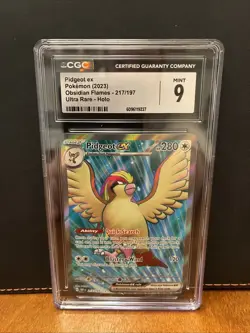 2023 POKEMON OBF EN-OBSIDIAN FLAMES ULTRA RARE #217 PIDGEOT EX CGC 9 - Image 1