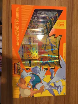 Pokemon TCG Reshiram & Charizard-GX Premium Collection 10 Booster Packed SEALED - Image 1