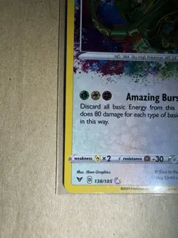 Pokemon TCG Rayquaza Vivid Voltage Holo Card 138/185 Amazing Rare NM - Image 2